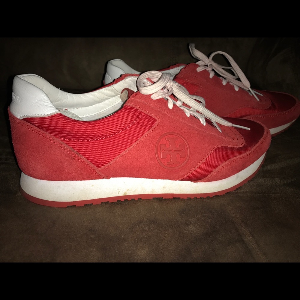 Red Tory Burch tennis shoes