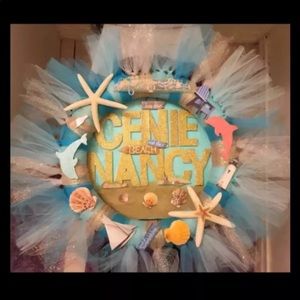 Hand made wreaths & wooden lettering