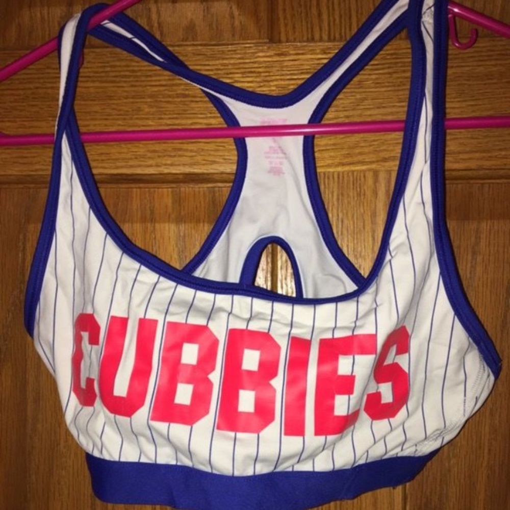 Chicago Cubs Sports Bra sz L PINK