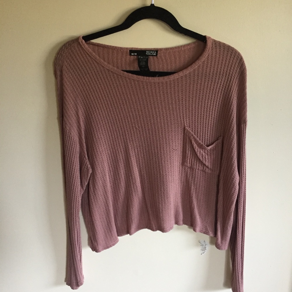 Dusty pink pocket sweater