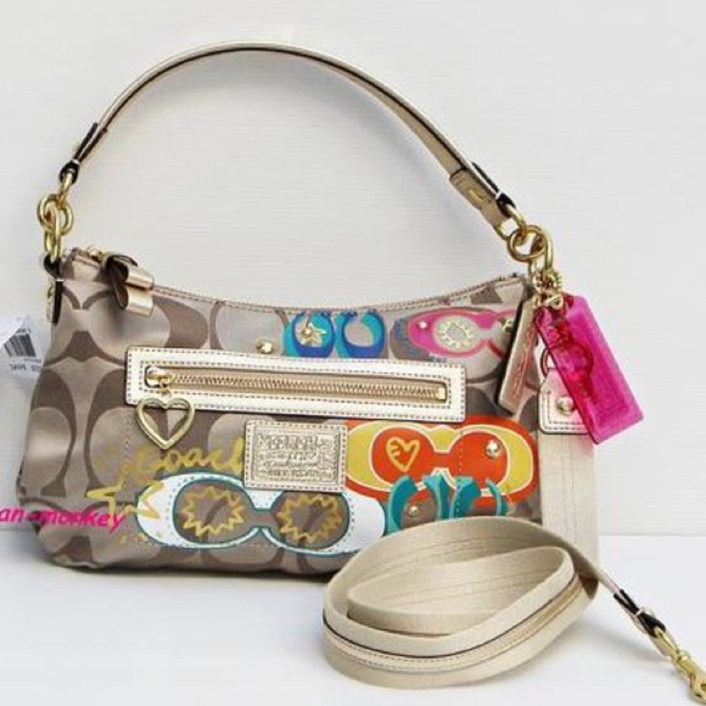 Very Rare COACH POPPY POP C APPLIQUE GROOVY 15309