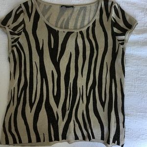 St John knit animal print top
