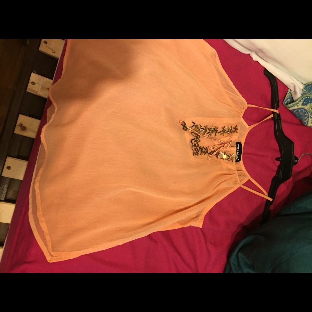 Wet seal orange blouse