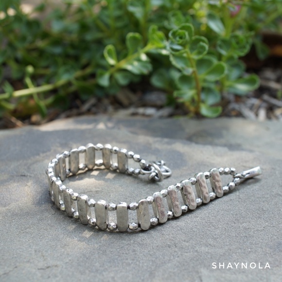 Lucky Brand Jewelry - Lucky Brand Silver Tone Hammered Ladder Bracelet