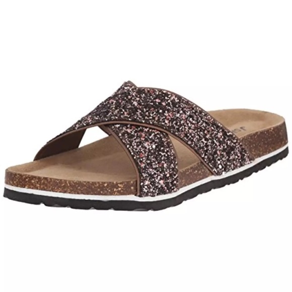 Jambu Brown/Pink Glitter Sport Slides! NEW! - Picture 6 of 7