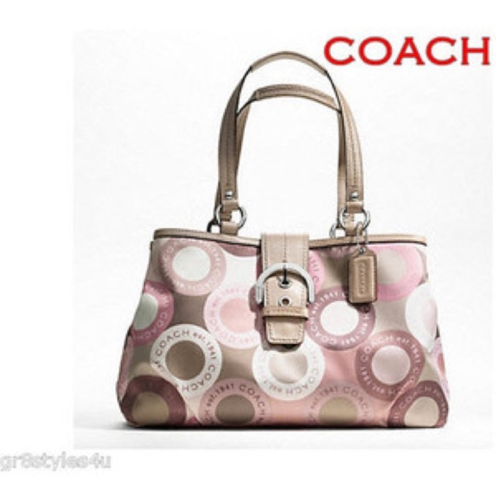 New REAL COACH SOHO SIGNATURE SNAP HEAD TOTE