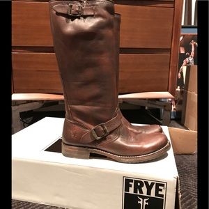 Frye Tall Dark Brown Boots- Veronica Slouch