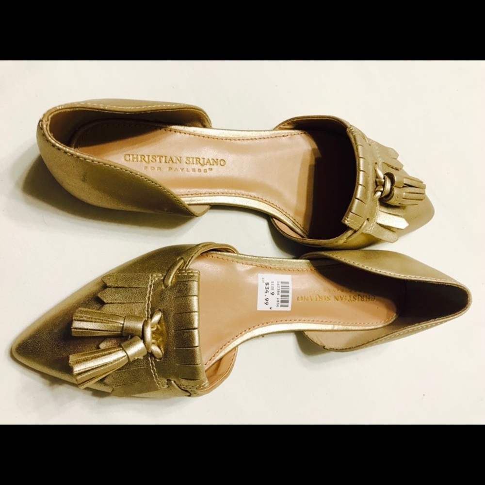 Gold D'Orsay Flats