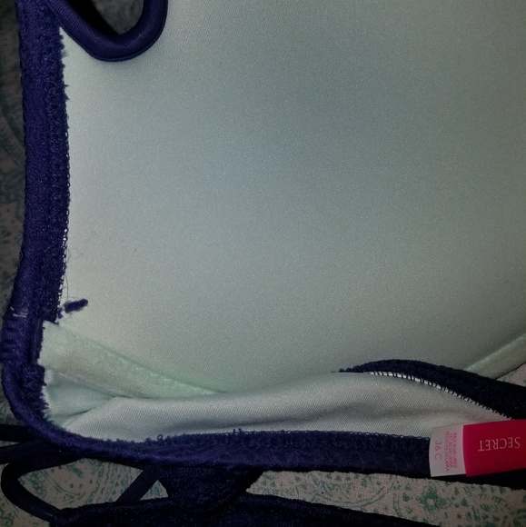 Blue Victoria's Secret Bathing Suit 36C Top Large - Picture 5 of 5