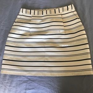 J. Crew gold striped skirt