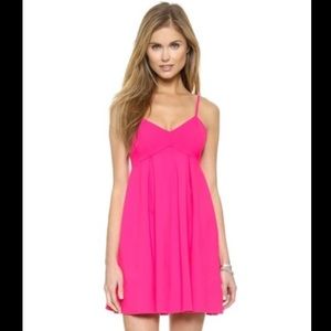 Susana Monaco Hot Pink Fit and Flare Mini Dress