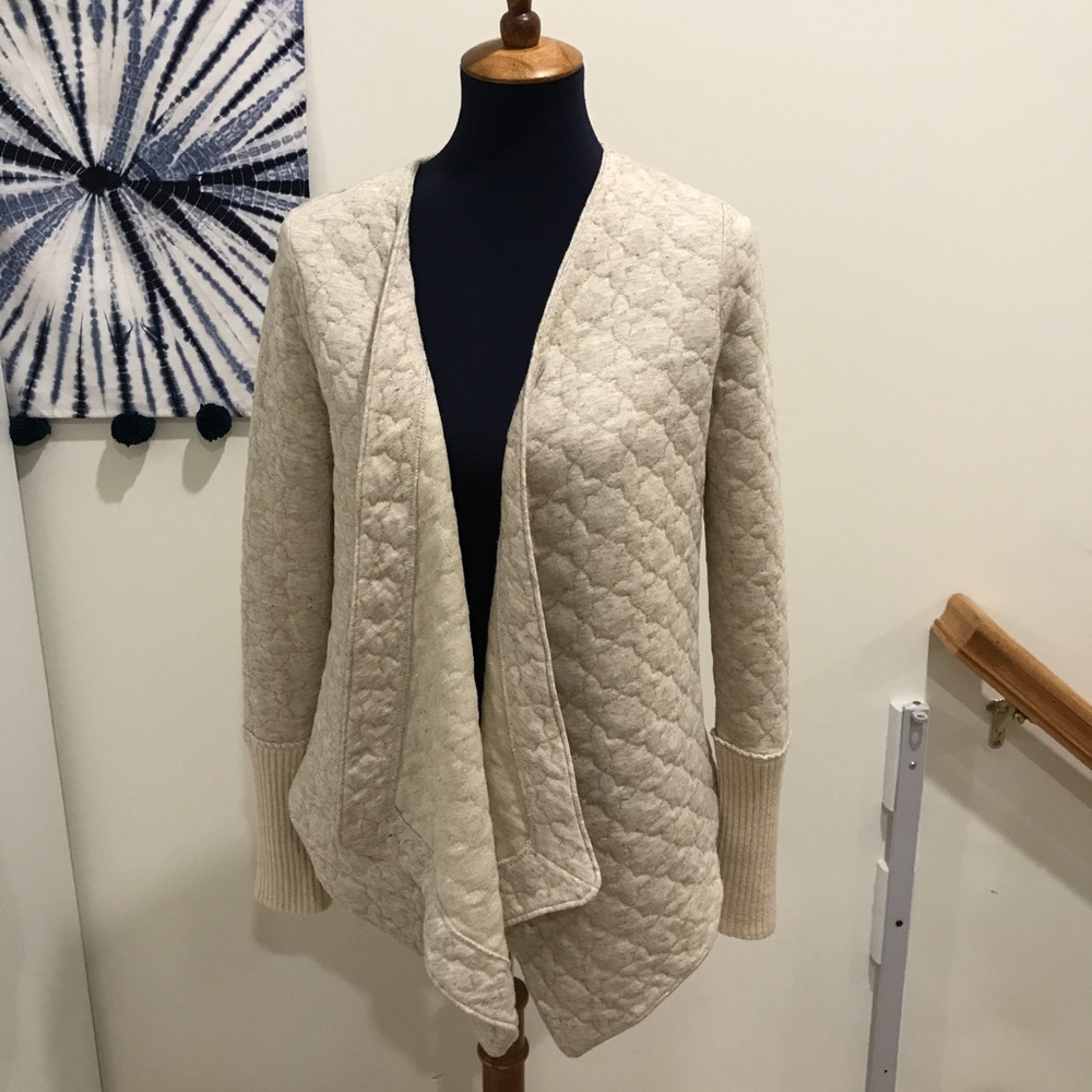 Calypso St. Barth Quilted Wrap Sweater Cardigan