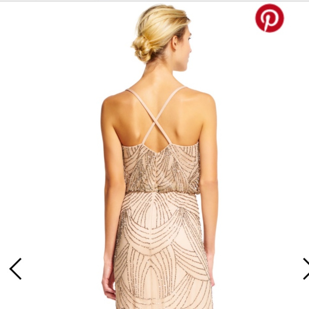 Adrianna Papell long beaded gown