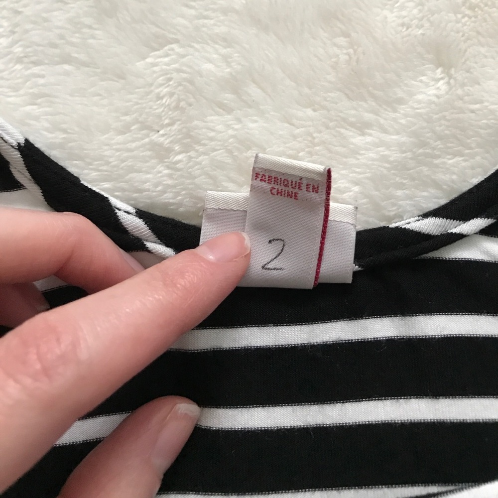 Merona black and white striped maxi dress - Picture 4 of 6