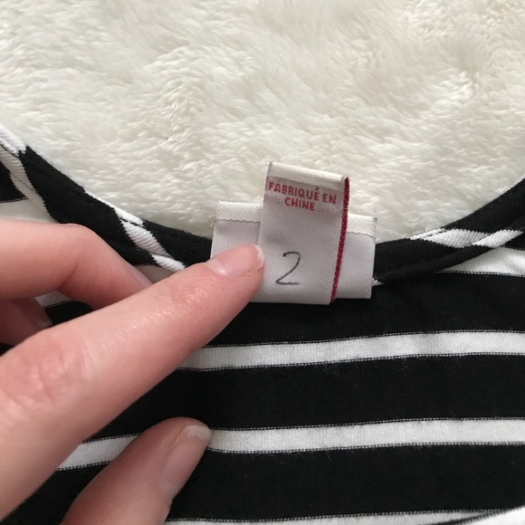 Merona black and white striped maxi dress - Picture 4 of 6