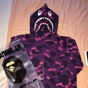 Men's A Bathing Bape Purple Color Camo Size L