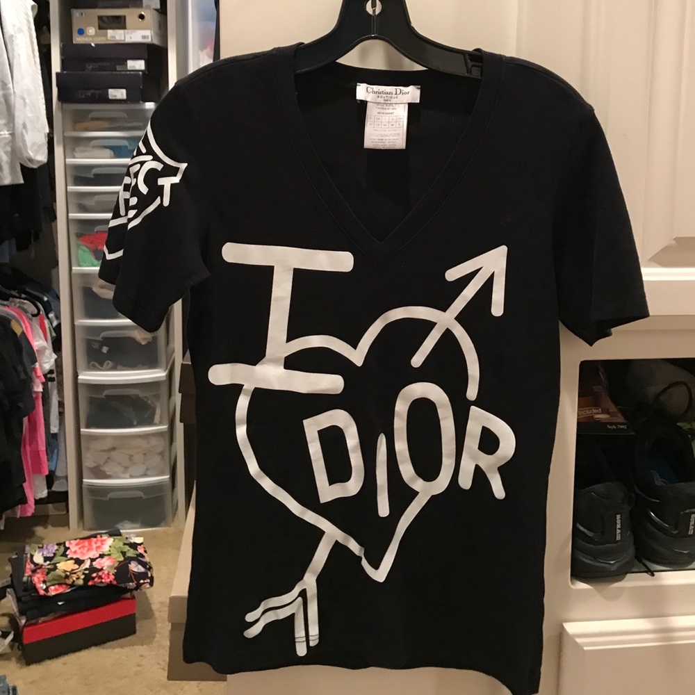 ❤️Christian Dior Black Tshirt sz 8 I ❤️DIOR lk New