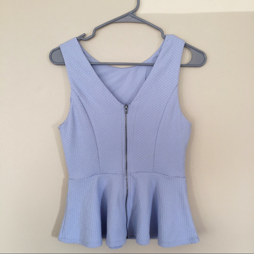 Forever 21 Periwinkle Peplum Shirt