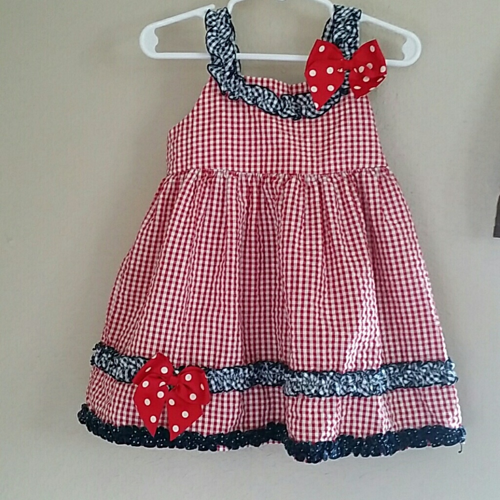 Infant Dress (Red, White & Blue)