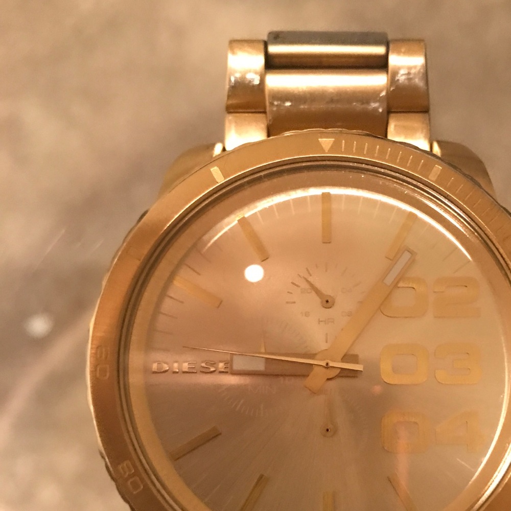 Men's Gold Diesel Watch