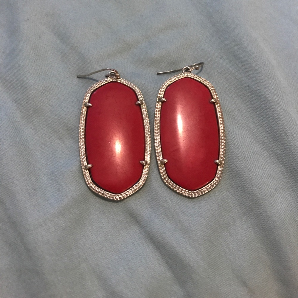 Large Red Kendra Scott Earrings