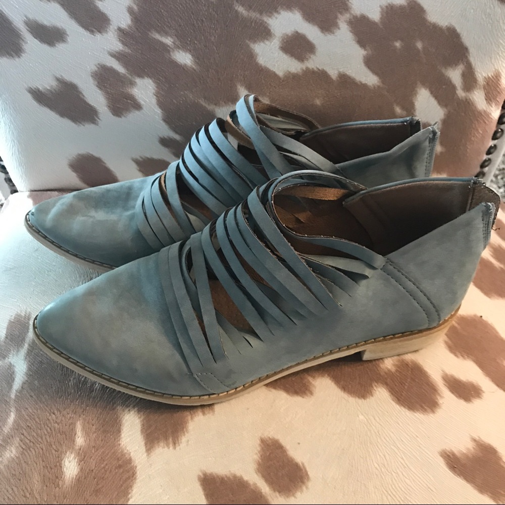 Gray blue flats