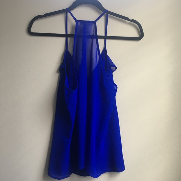 Royal Blue Ruffle Tank - Picture 2 of 3