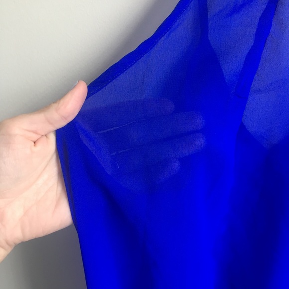 Royal Blue Ruffle Tank - Picture 3 of 3