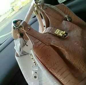 Brahmin Elisa Apricot Crandon Genuine Leather