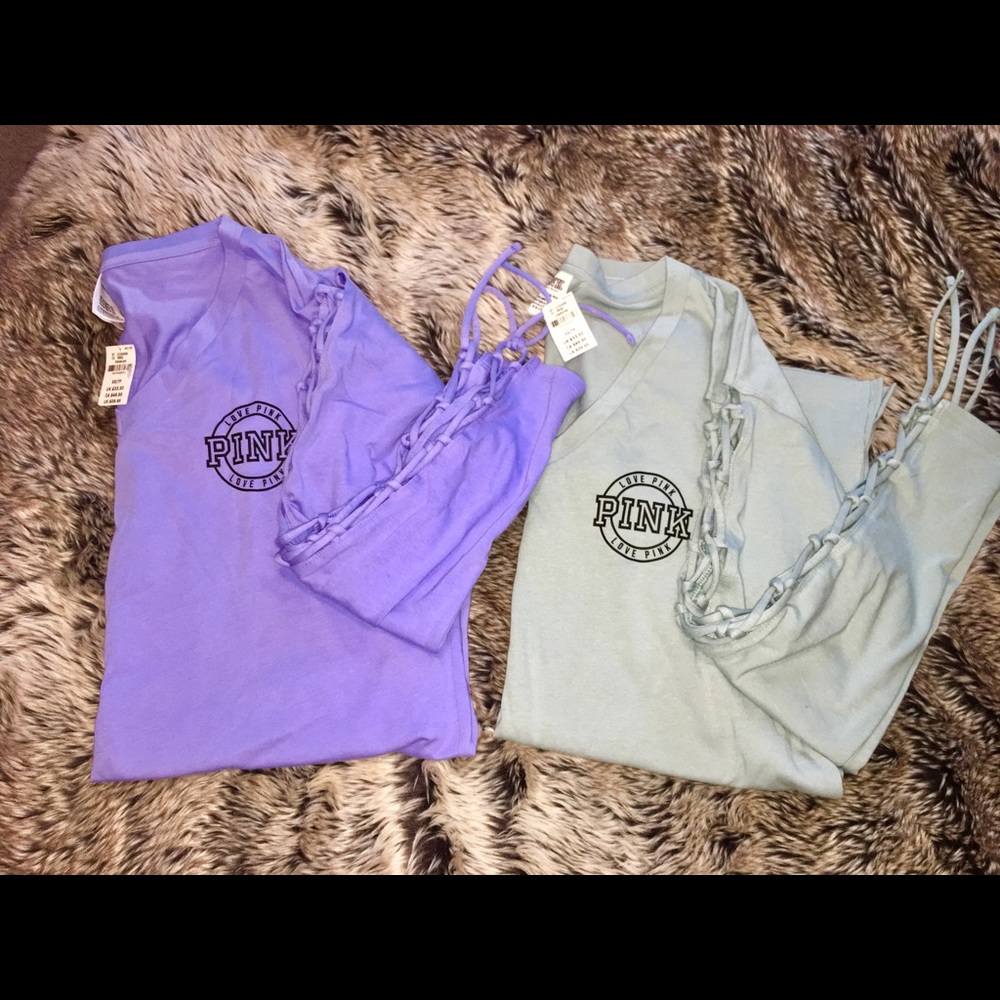 VS PINK TRENDY LONG SLEEVE TSHIRTS NEW WITH TAGS