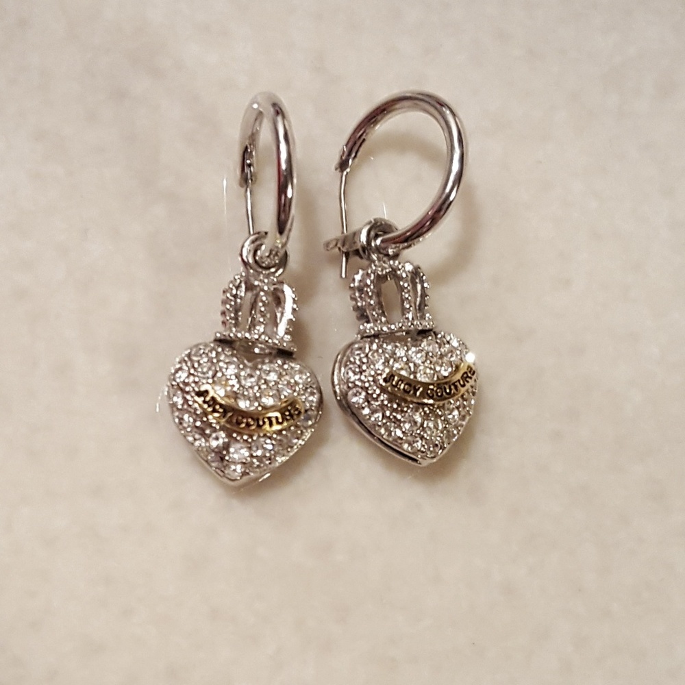 Juicy Couture Dangling Heart Earrings