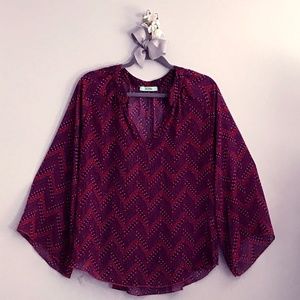 Karlie Red & Royal Blouse