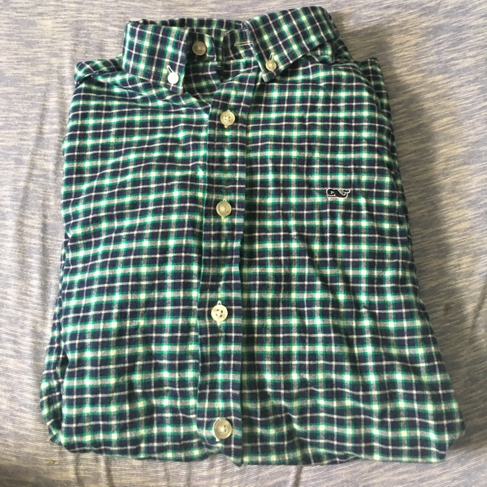 Boy's XL Button Up Whale Shirt