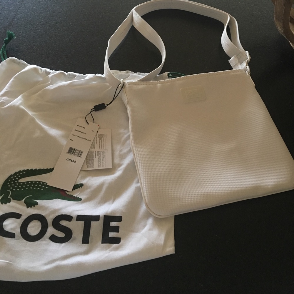 Bright white Lacoste crossover bag