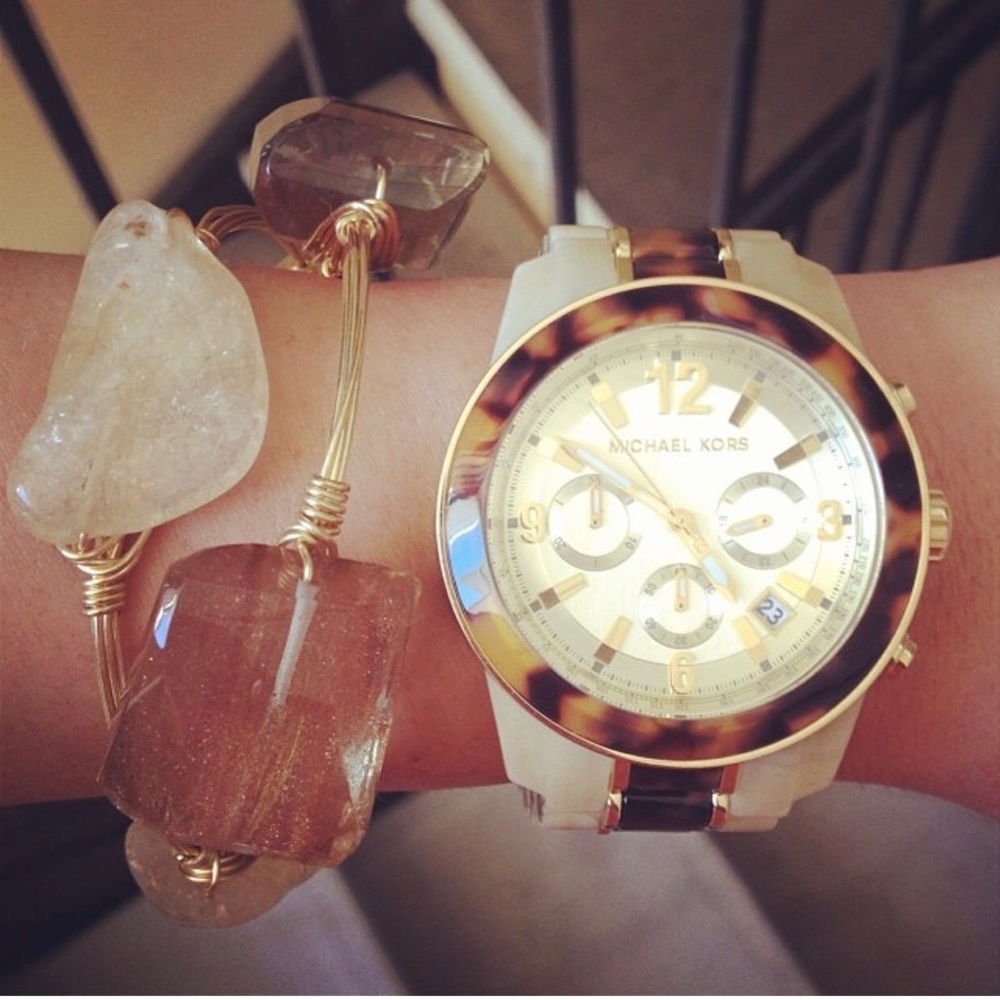 Michael Kors Preston Horn & Tortoise Watch