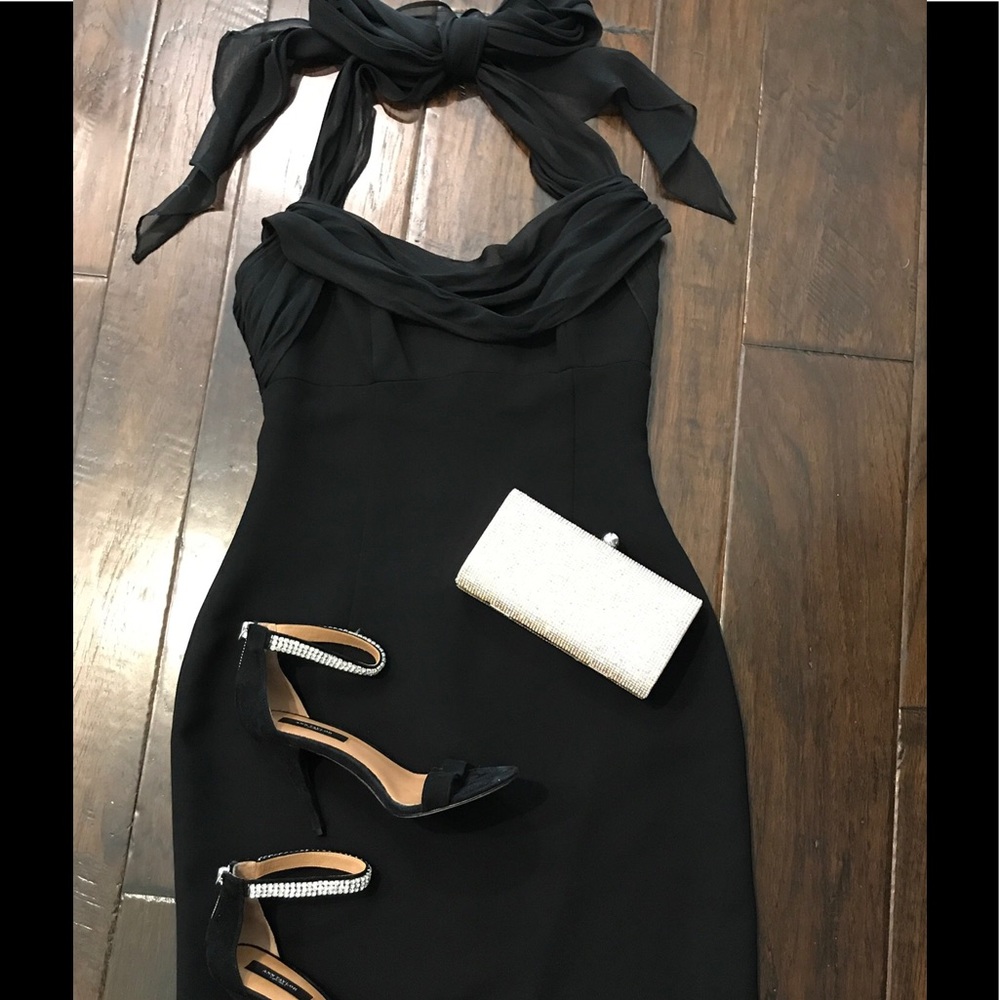 Lbd halter cocktail dress