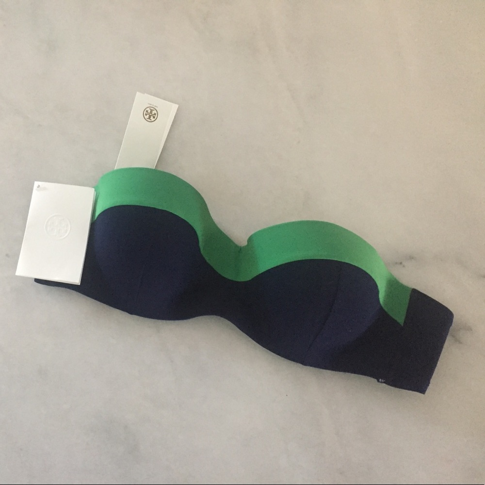 Tory Burch Size Large Bandeau Bathing Suit Top