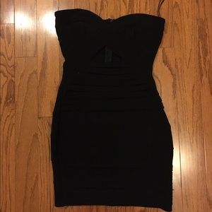 Tobi black strapless dress