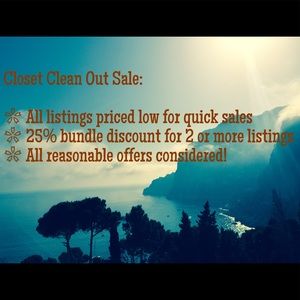 Closet Clean Out Sale
