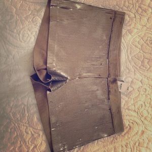 Express gold metallic shorts