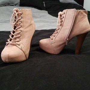 Light Pink ankle boots