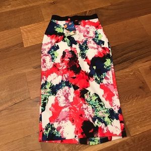 Milly For Design Nation floral pencil skirt.