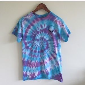 Tie dye alien graphic t-shirt tee size small new