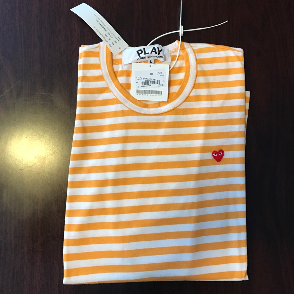 100% authentic NWT Comme des Garçon play shirt