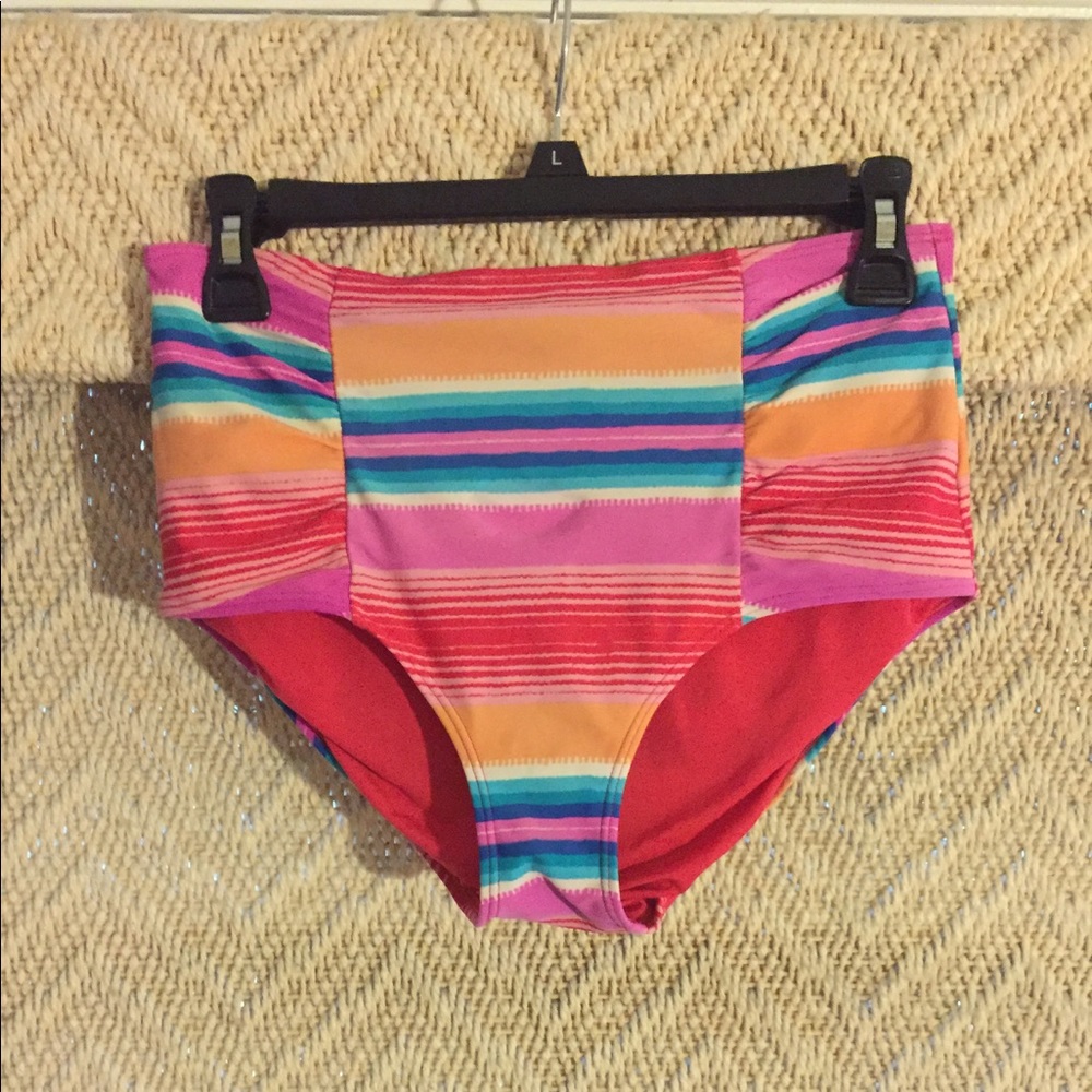Aerie High waisted striped bathing suit bottoms 👙