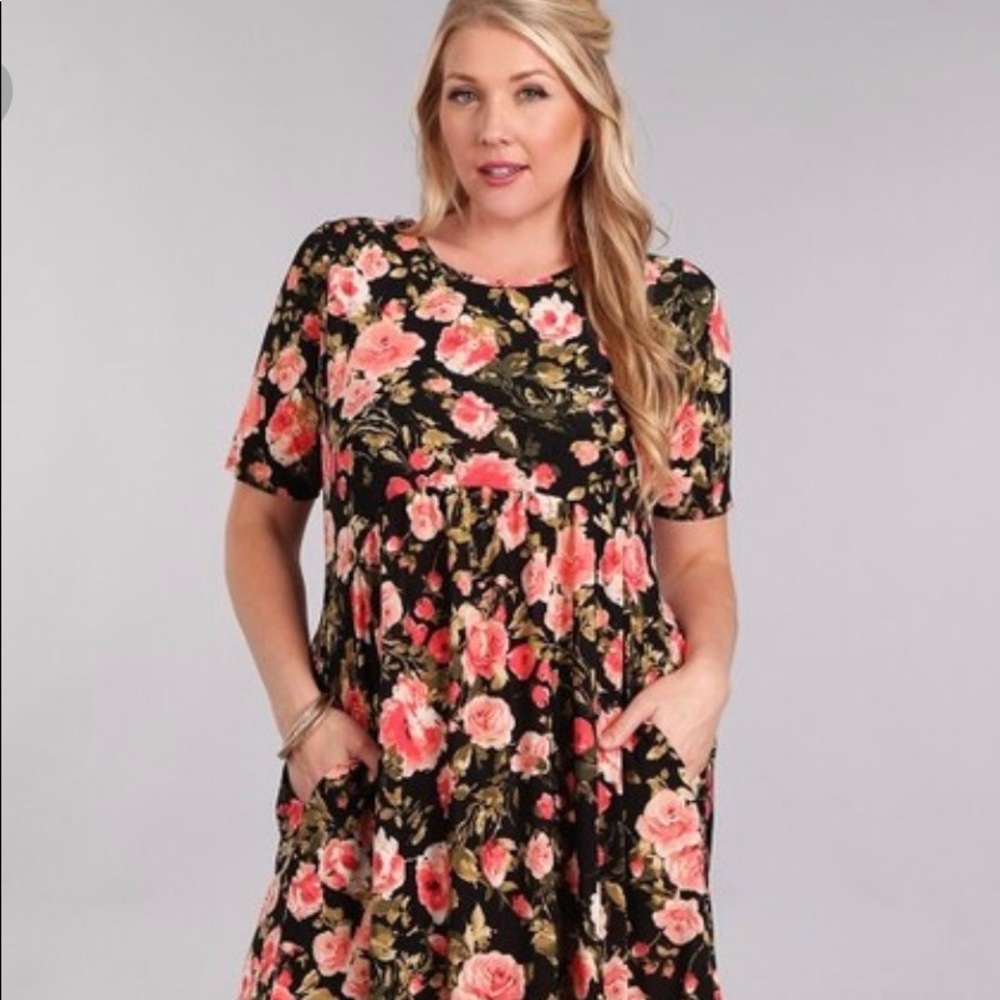 Plus Size Floral Dress