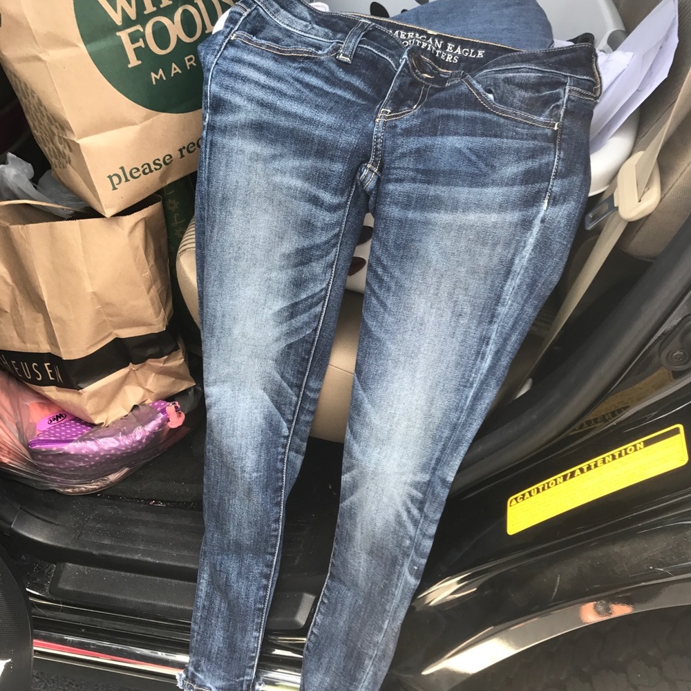 Faded American eagle jeans