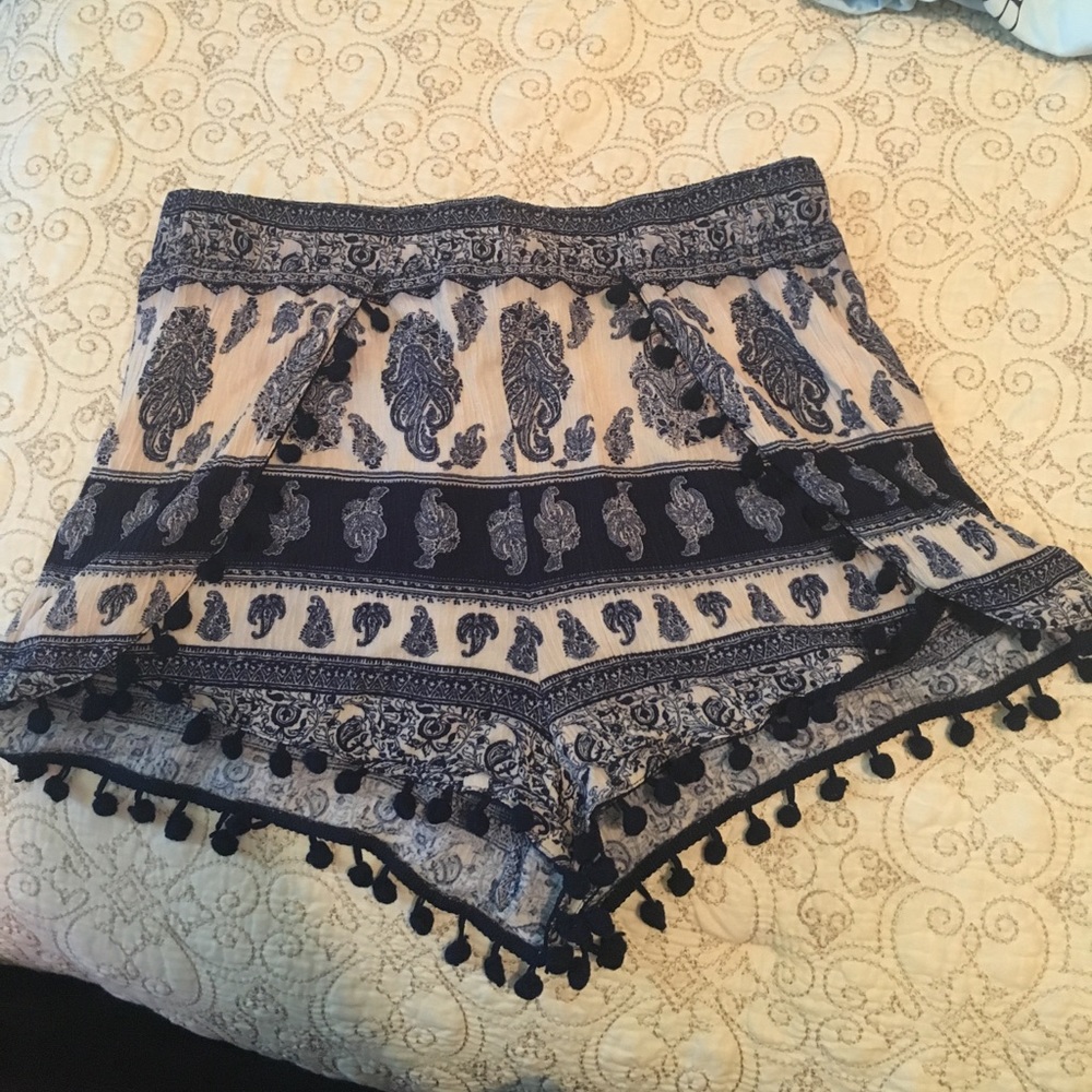 Navy pattern shorts