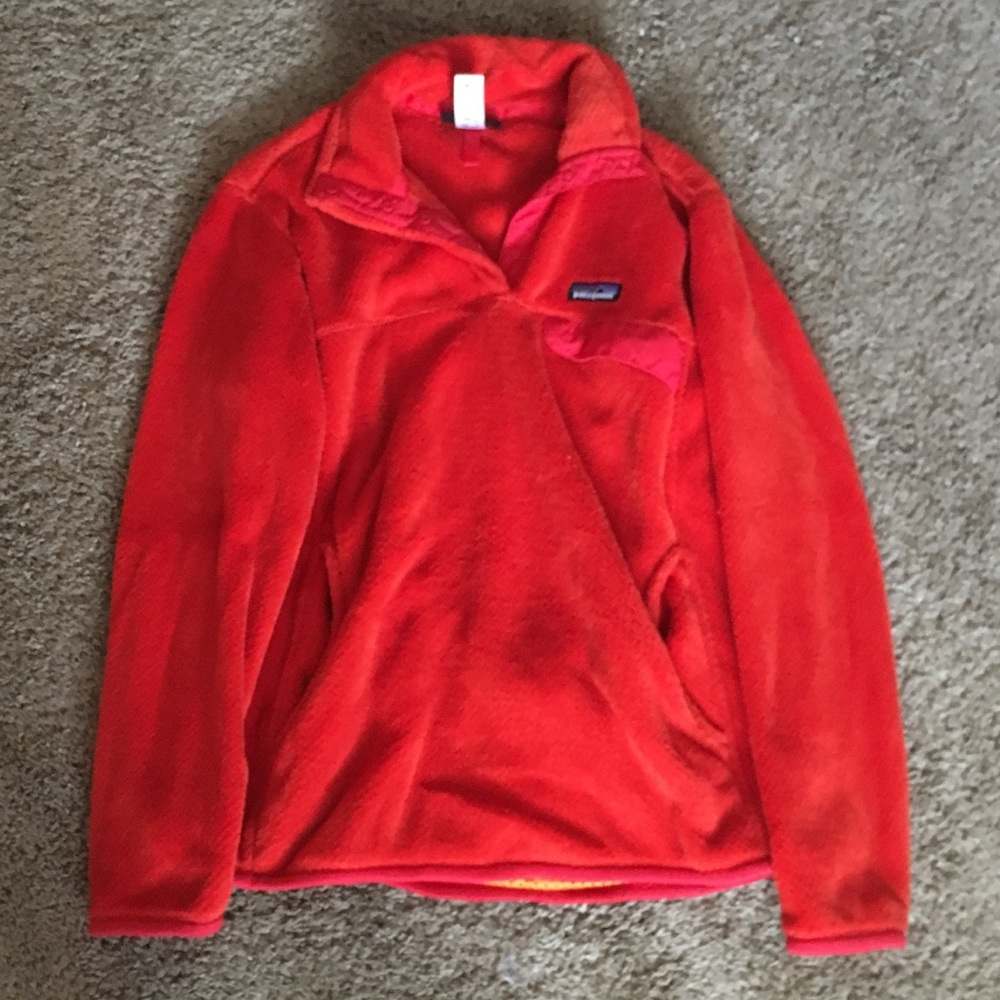 Orange Patagonia Pullover