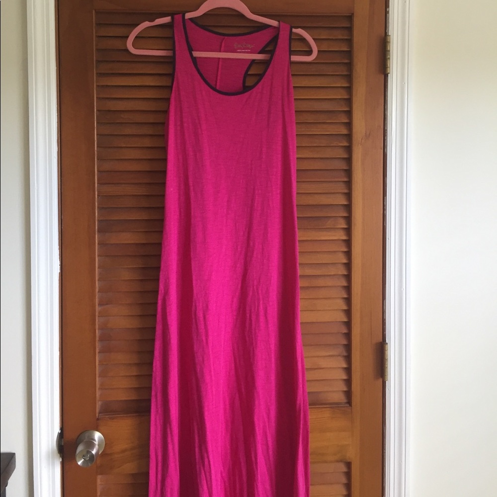 Lily Pulitzer Trina Pink Maxi Dress size S
